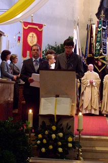 Foto von H. H&auml;rle und H. Sibenhorn bei den F&uuml;rbitten