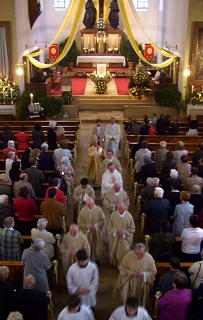 Foto vom Auszug der Priester