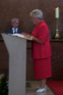 Foto von der 2. Lesung beim Abschiedsgottesdienst