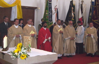 Foto von der eigentlichen Amtseinf&uuml;hrung von Pater Johnson