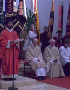 Foto von den Dankesworten von Pfarrer Johnson