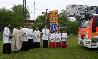 Foto von der Feuerwehrfahrzeugweihe