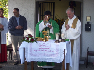 Foto vom Gottesdienst bei der Lerchenfeldkapelle