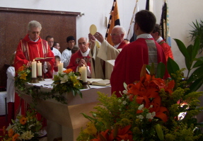 Foto von der Wandlung beim Gottesdienst