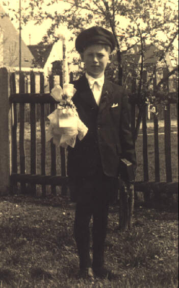 Foto eines Kommunionkindes Jahrgang 1952/53