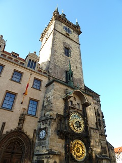 Foto der astronomischen Uhr am Altst&auml;dter Rathaus in Prag