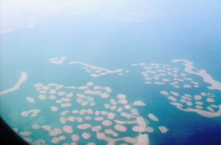 Foto der k�nstlichen Inseln vor Dubai