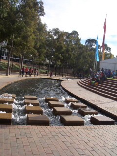 Foto vom Brunnen beim Hafen in Sydney